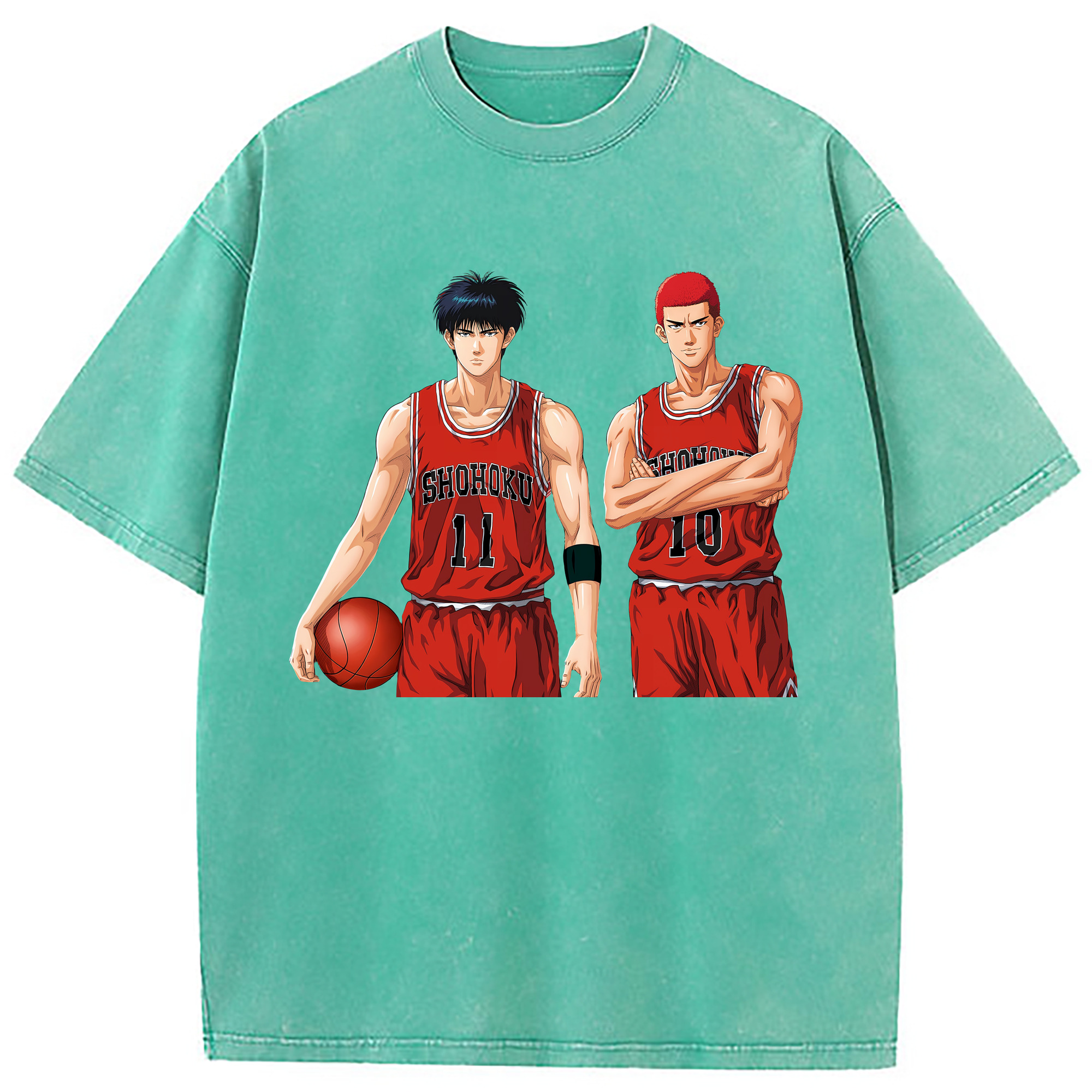 （画像用） SLAM DUNK／スラムダンク 綿100% ヴィンテージ風 半袖Tシャツ（フロントプリント）